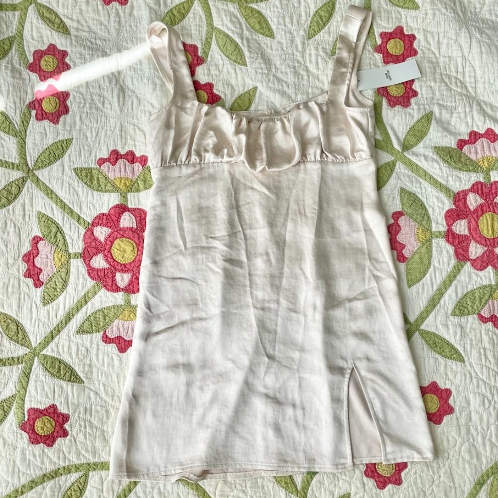 Champagne Satin Slip Dress from Urban Outfitters